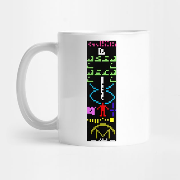 Arecibo message, computer artwork (C003/6078) by SciencePhoto